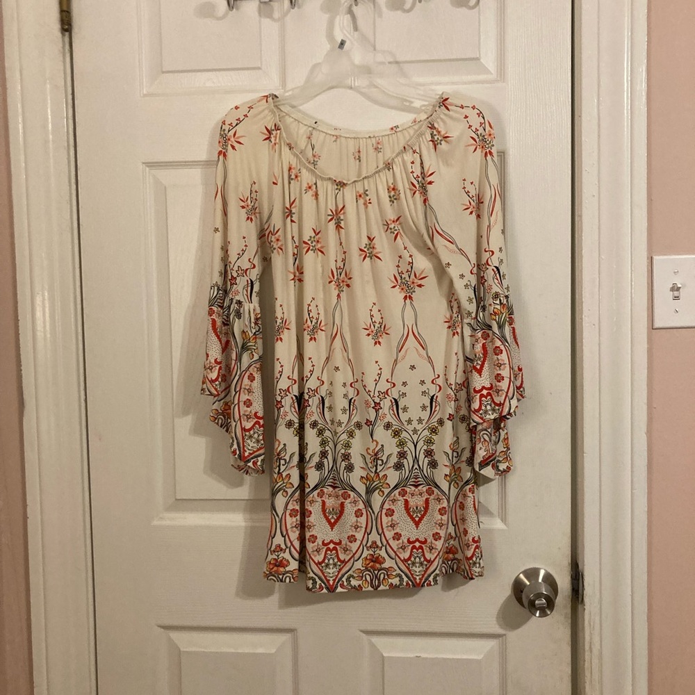 White patterned top
